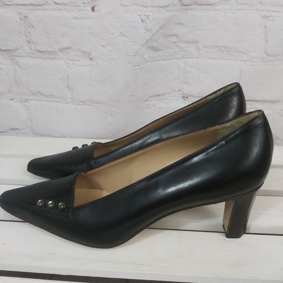 Bottega Venetta Leather Pumps Sz 6B Pointed Toe - Picture 3 of 8